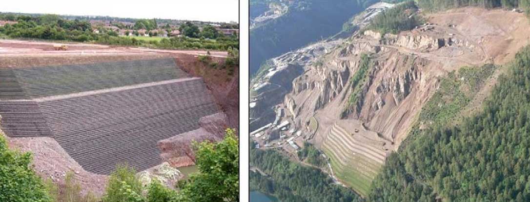 Lưới địa kỹ thuật và tường chắn 