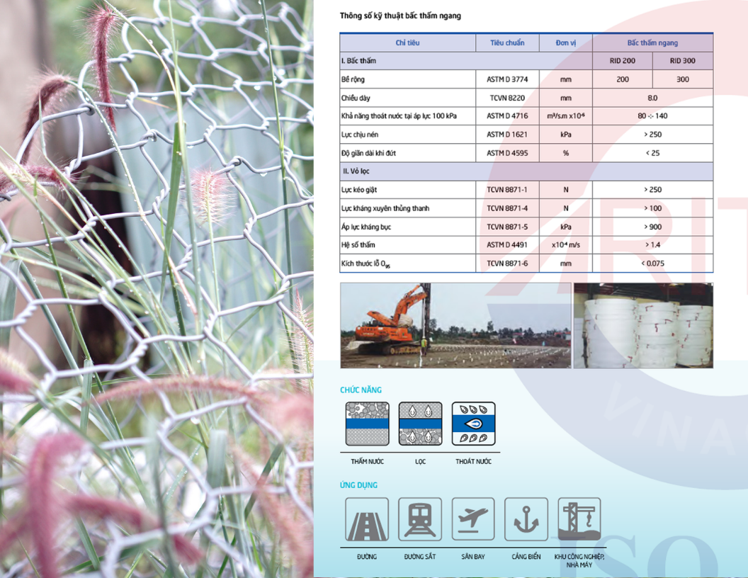 Báo giá bấc thấm ngang