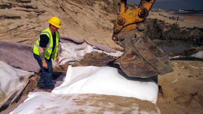 Thi công túi vải địa kỹ thuật