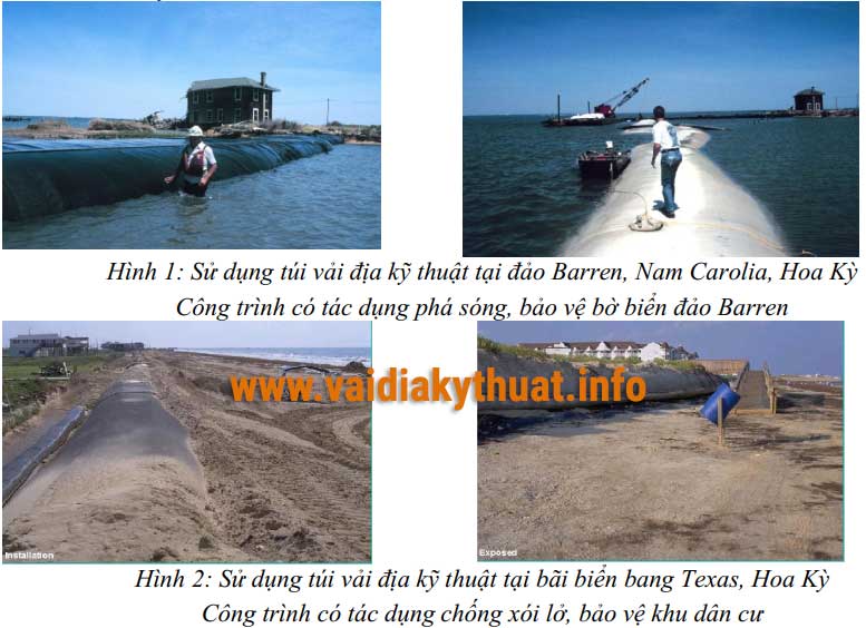 Thi công túi vải địa kỹ thuật