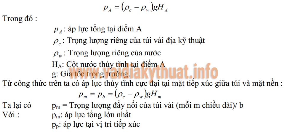 Thi công túi vải địa kỹ thuật