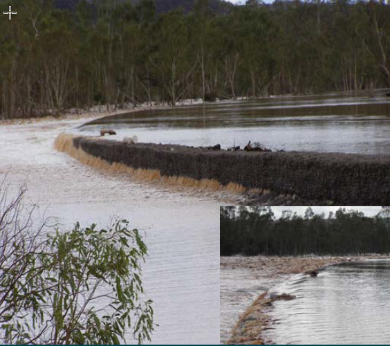 Rọ đá xây dựng đường tràn cấp thấp tại Newman, Tây Úc