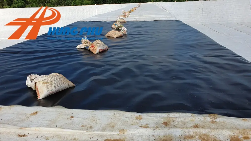 Màng chống thấm HDPE bảo vệ bằng lớp Geoweb HDPE