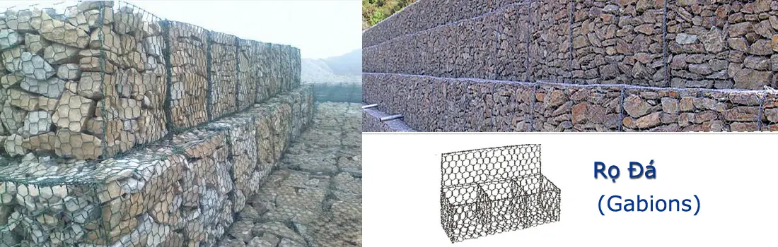 Rọ đá chống sụt trượt mái dốc - Giải pháp Xanh cho Công trình Bền vững